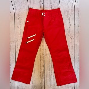 Snow Ski Women’s Insulated Pants Coral White Blend EUC! Large